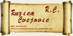 Ružica Cvejović vizit kartica